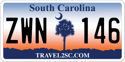 SC license plate ZWN146