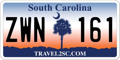 SC license plate ZWN161