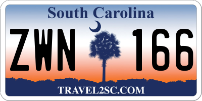 SC license plate ZWN166