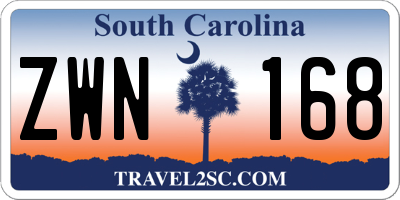 SC license plate ZWN168