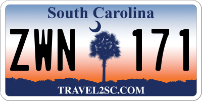 SC license plate ZWN171