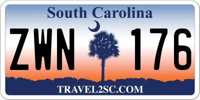 SC license plate ZWN176