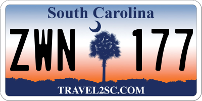 SC license plate ZWN177