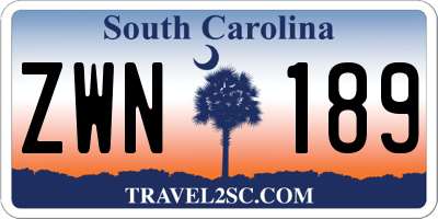 SC license plate ZWN189