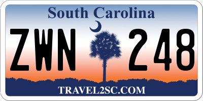SC license plate ZWN248