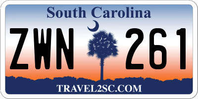 SC license plate ZWN261