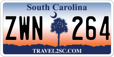 SC license plate ZWN264