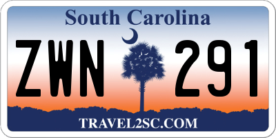 SC license plate ZWN291