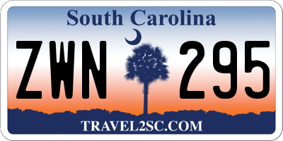 SC license plate ZWN295