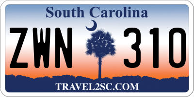 SC license plate ZWN310