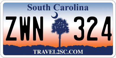 SC license plate ZWN324