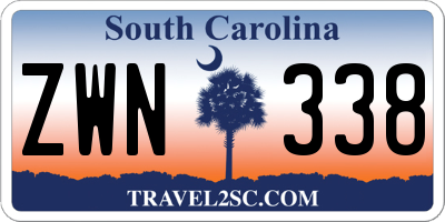 SC license plate ZWN338