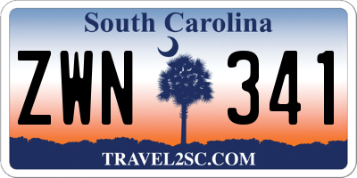 SC license plate ZWN341