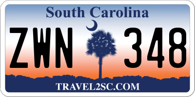 SC license plate ZWN348