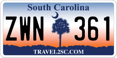 SC license plate ZWN361
