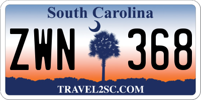 SC license plate ZWN368