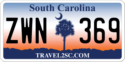 SC license plate ZWN369