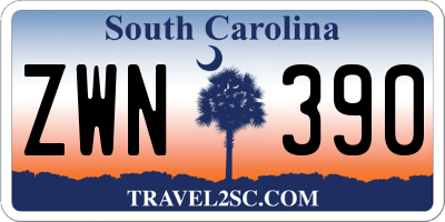 SC license plate ZWN390
