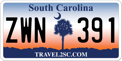 SC license plate ZWN391