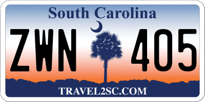SC license plate ZWN405