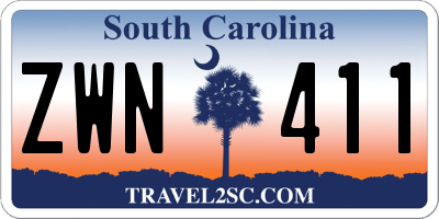 SC license plate ZWN411