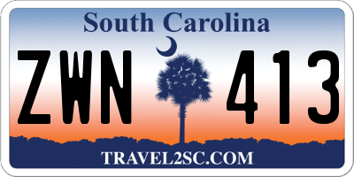 SC license plate ZWN413