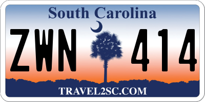 SC license plate ZWN414