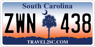 SC license plate ZWN438