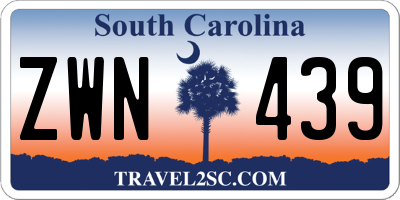 SC license plate ZWN439