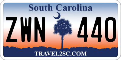 SC license plate ZWN440
