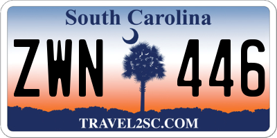SC license plate ZWN446