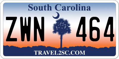SC license plate ZWN464