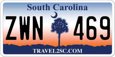 SC license plate ZWN469