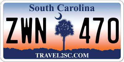 SC license plate ZWN470