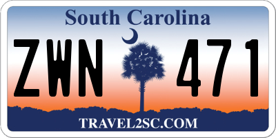 SC license plate ZWN471