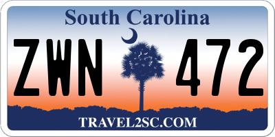 SC license plate ZWN472