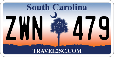 SC license plate ZWN479