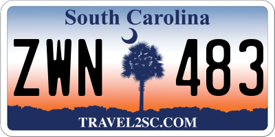 SC license plate ZWN483