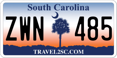 SC license plate ZWN485