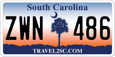 SC license plate ZWN486