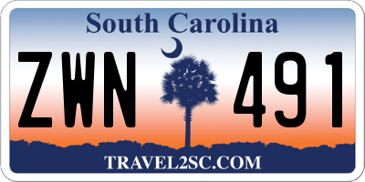 SC license plate ZWN491