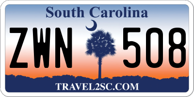 SC license plate ZWN508