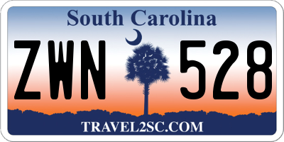 SC license plate ZWN528