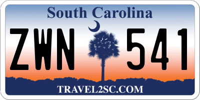 SC license plate ZWN541