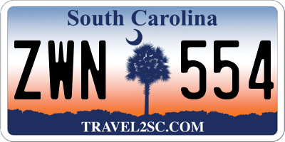 SC license plate ZWN554