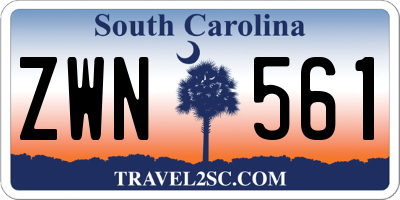 SC license plate ZWN561