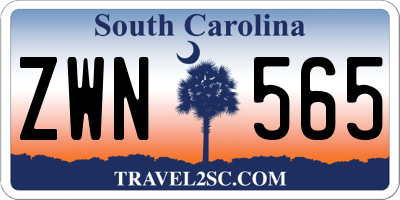 SC license plate ZWN565