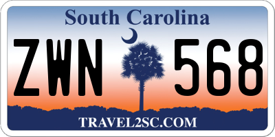 SC license plate ZWN568