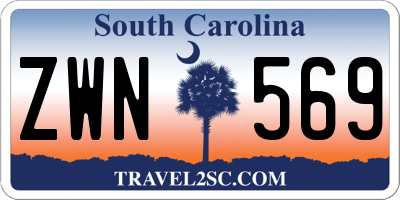 SC license plate ZWN569