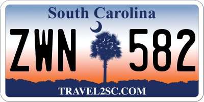 SC license plate ZWN582